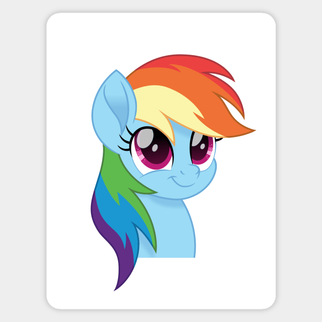 Rainbow Dash portrait Sticker by CloudyGlow